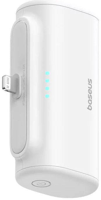 Spoljna baterija Baseus Compact, 5000mAh, 20W, PD, 1 x Lightning - 1 x USB-C, Bela P10068307213-00