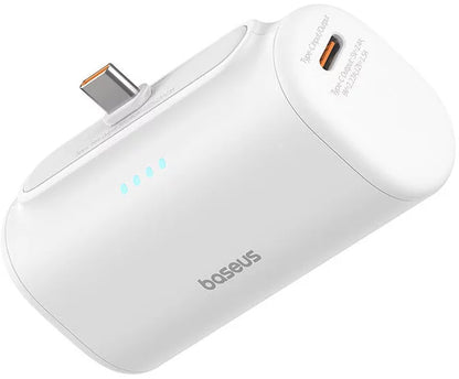 Spoljna baterija Baseus Compact, 5000mAh, 20W, PD, 2 x USB-C, Bela P10068306213-00