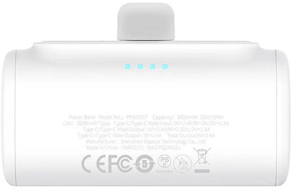 Spoljna baterija Baseus Compact, 5000mAh, 20W, PD, 2 x USB-C, Bela P10068306213-00