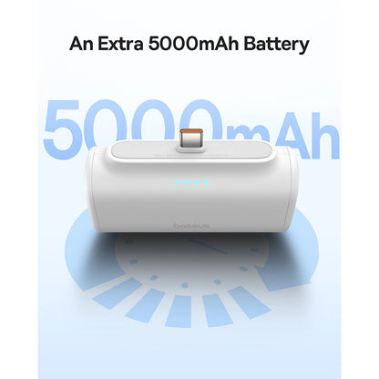 Spoljna baterija Baseus Compact, 5000mAh, 20W, PD, 1 x Lightning - 1 x USB-C, Bela P10068307213-00