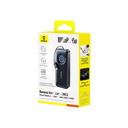 Spoljna baterija Baseus EnerCore CR11, 10000mAh, 45W, PD, 2 x USB-C, Crna E0027G01