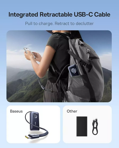 Spoljna baterija Baseus EnerCore CR11, 10000mAh, 45W, PD, 2 x USB-C, Crna E0027G01