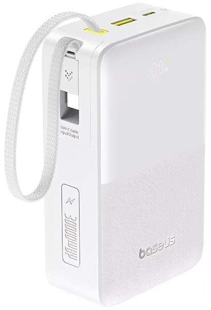 Spoljna baterija Baseus EnerFill Bipow2 Pro, 30000mAh, 22.5W, QC + PD, 1 x USB-A - 2 x USB-C, Bela E0028101