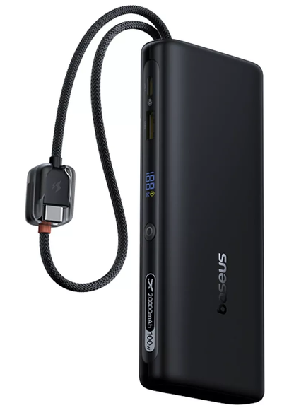 Spoljna baterija Baseus EnerFill FC41, 20000mAh, 100W, QC + PD, 1 x USB-A - 3 x USB-C, Crna E0028N03