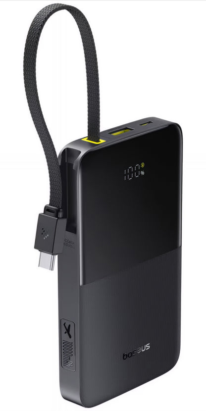 Spoljna baterija Baseus EnerFill Bipow2 Pro, 10000mAh, 22.5W, QC + PD, 1 x USB-A - 2 x USB-C, Crna E0027600