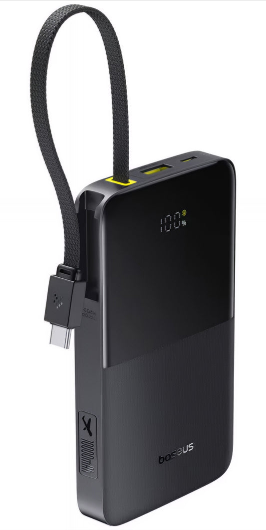 Spoljna baterija Baseus EnerFill Bipow2 Pro, 10000mAh, 22.5W, QC + PD, 1 x USB-A - 2 x USB-C, Crna E0027600