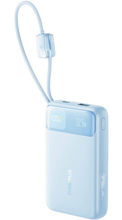 Eksterna baterija Baseus EnerFill FC11, 20000mAh, 22.5W, QC + PD, 1 x Lightning - 1 x USB-A - 2 x USB-C, Plava E0027S06