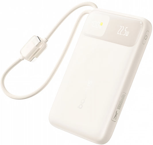 Eksterna baterija Baseus EnerFill FC11, 10000mAh, 22.5W, QC + PD, 1 x Lightning - 1 x USB-A - 2 x USB-C, Bež E0027R05