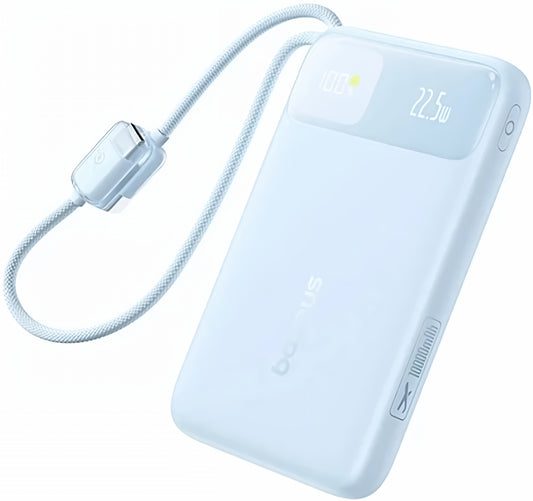 Eksterna baterija Baseus EnerFill FC11, 10000mAh, 22.5W, QC + PD, 1 x Lightning - 1 x USB-A - 2 x USB-C, Plava E0027R06