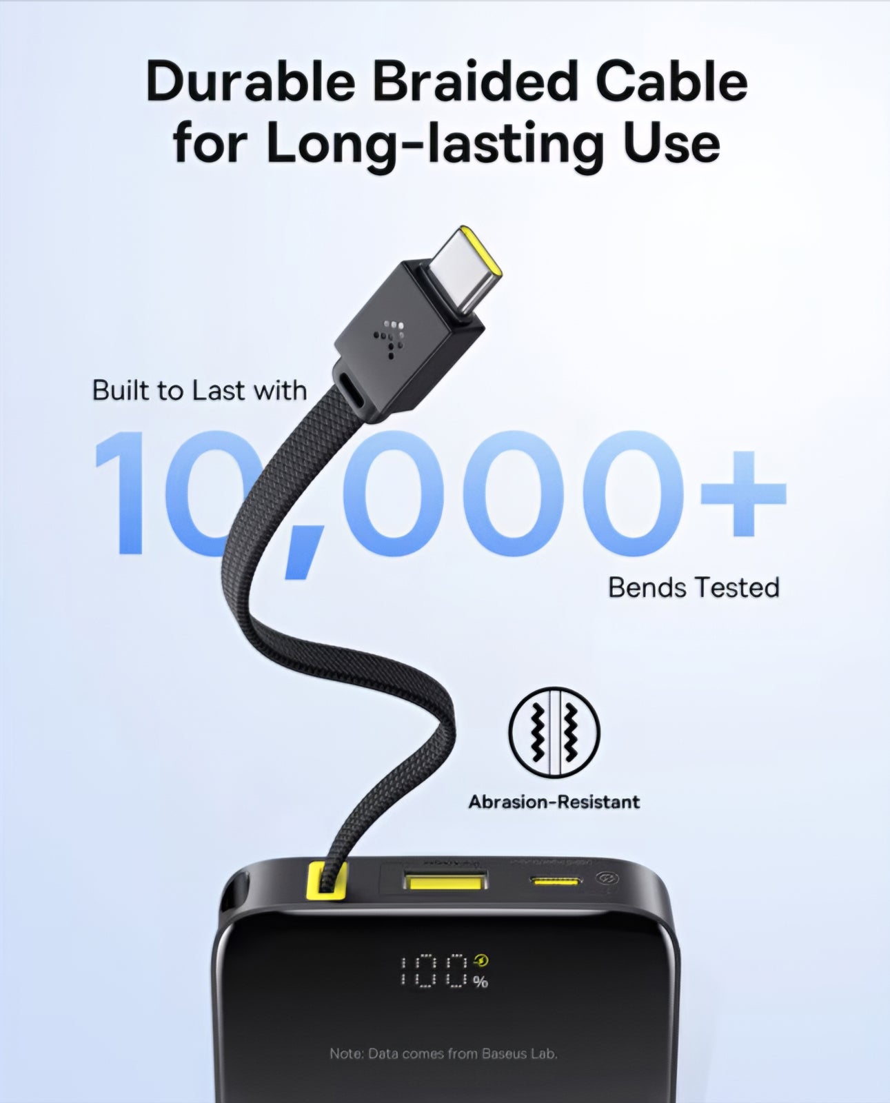 Spoljna baterija Baseus EnerFill Bipow2 Pro, 10000mAh, 22.5W, QC + PD, 1 x USB-A - 2 x USB-C, Crna E0027600