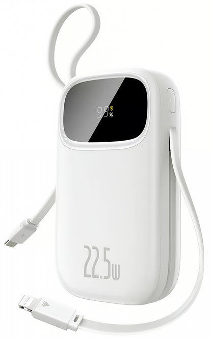 Eksterni punjač Baseus EnerFill FC31, 10000mAh, 22.5W, QC + PD, 1 x Lightning - 1 x USB-A - 2 x USB-C, Bela P10082106213-00