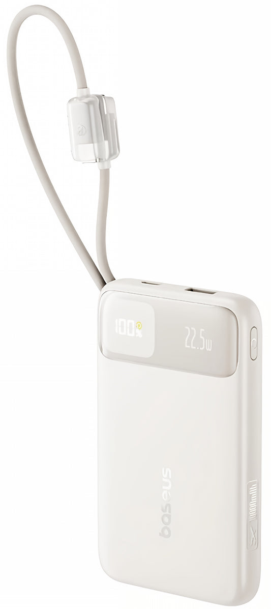 Eksterna baterija Baseus EnerFill FC11, 10000mAh, 22.5W, QC + PD, 1 x Lightning - 1 x USB-A - 2 x USB-C, Bež E0027R05