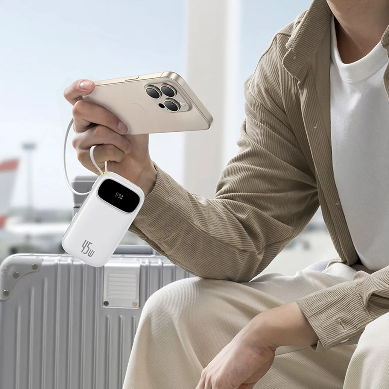 Eksterna baterija Baseus EnerFill FC31 Qpow 3, 20000mAh, 45W, QC + PD, 1 x USB-A - 3 x USB-C, Bela P10082105213-00