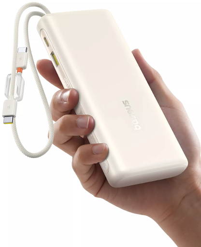 Eksterni punjač Baseus EnerFill FC41, 20000mAh, 100W, QC + PD, 1 x USB-A - 3 x USB-C, Bela E0028N04