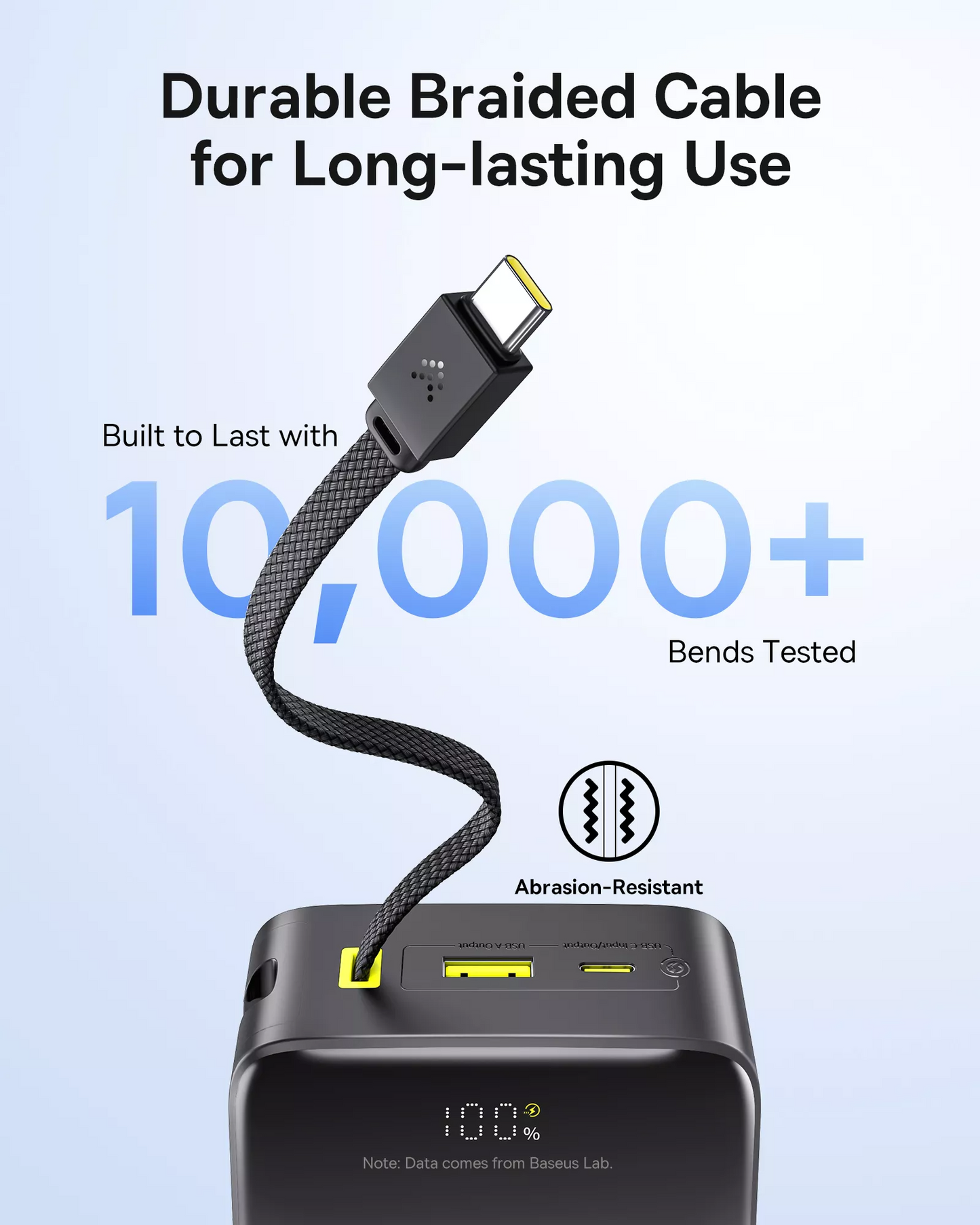 Eksterna baterija Baseus EnerFill Bipow2 Pro, 30000mAh, 22.5W, QC + PD, 1 x USB-A - 2 x USB-C, Crna E0028100