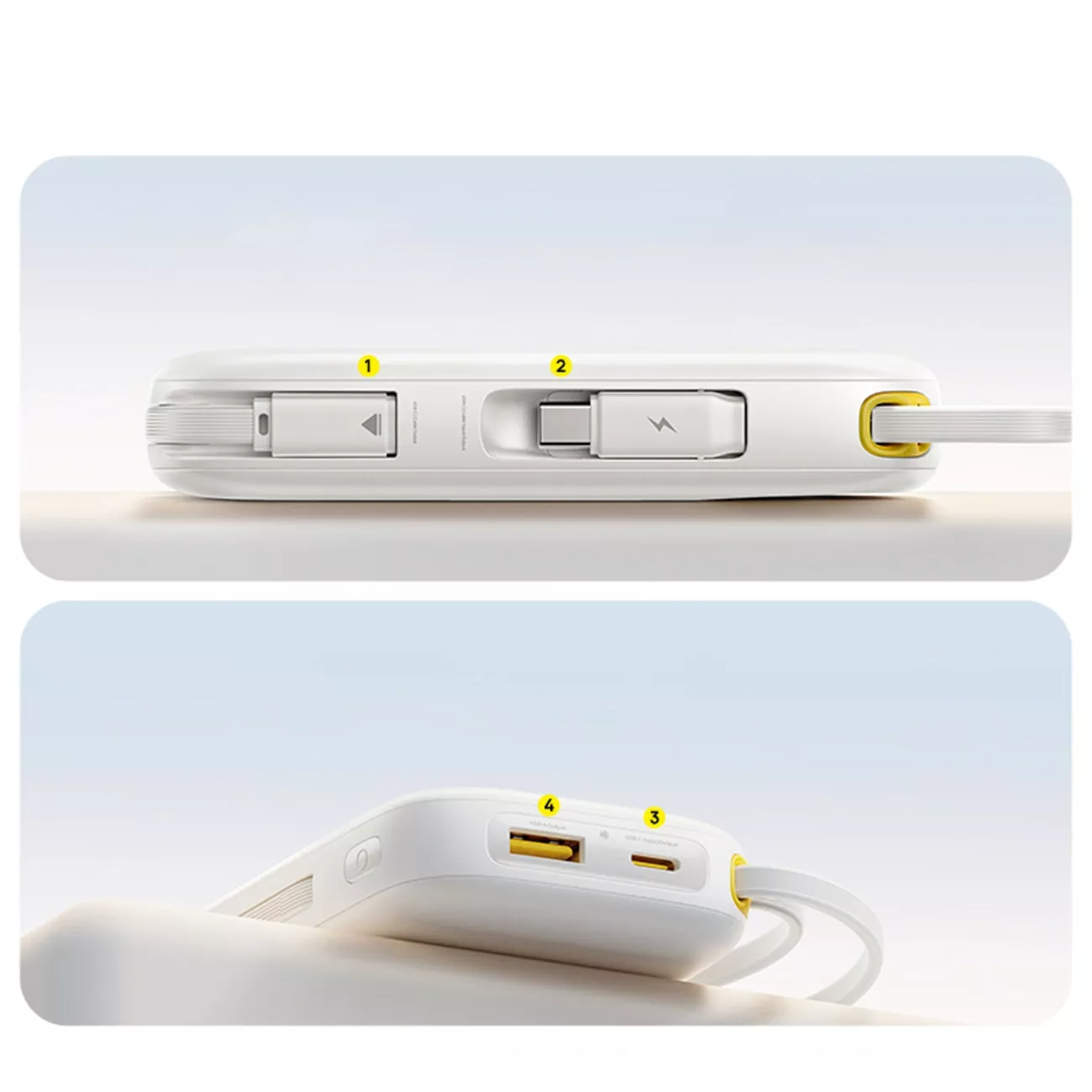 Eksterna baterija Baseus EnerFill FC31 Qpow 3, 20000mAh, 45W, QC + PD, 1 x USB-A - 3 x USB-C, Bela P10082105213-00