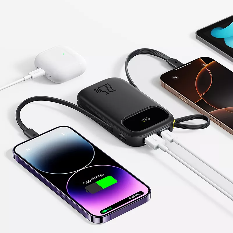 Eksterna baterija Baseus EnerFill FC31, 20000mAh, 22.5W, QC + PD, 1 x Lightning - 1 x USB-A - 2 x USB-C, Crna P10082107123-00