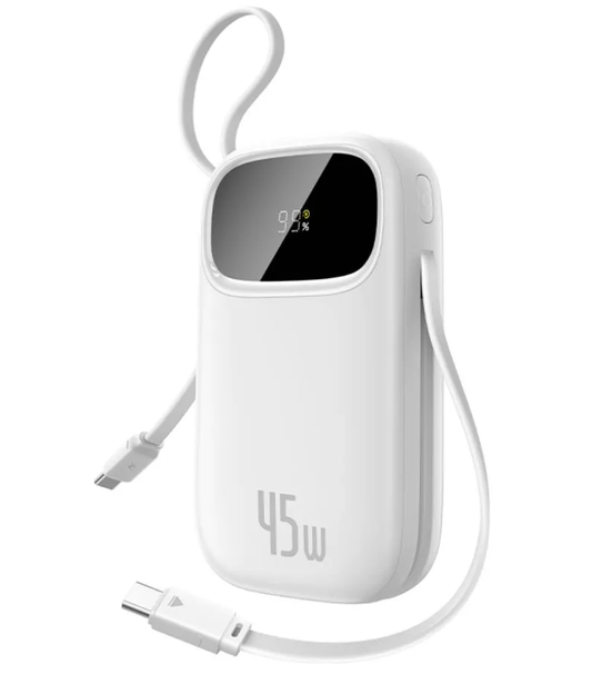 Eksterna baterija Baseus EnerFill FC31, 20000mAh, 45W, QC + PD, 1 x Lightning - 1 x USB-A - 2 x USB-C, Bela P10082105213-00