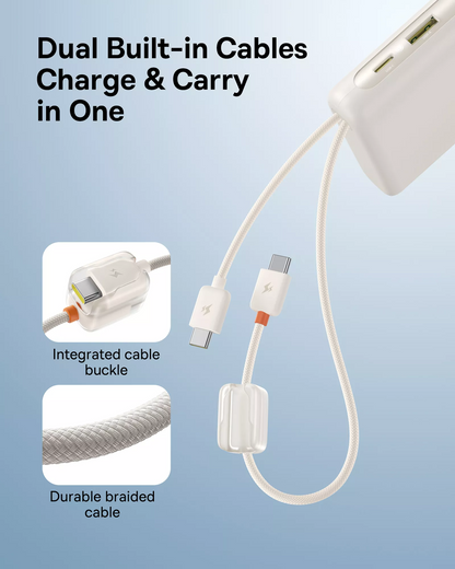 Eksterni punjač Baseus EnerFill FC41, 20000mAh, 100W, QC + PD, 1 x USB-A - 3 x USB-C, Bela E0028N04