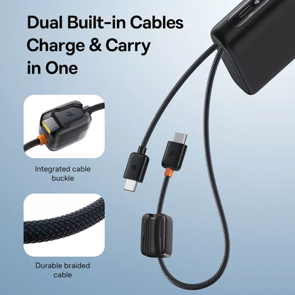 Spoljna baterija Baseus EnerFill FC41, 20000mAh, 100W, QC + PD, 1 x USB-A - 3 x USB-C, Crna E0028N03