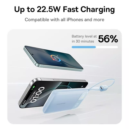 Eksterni punjač Baseus EnerFill FC11, 10000mAh, 22.5W, QC + PD, 1 x Lightning - 1 x USB-A - 2 x USB-C, Crna E0027R04
