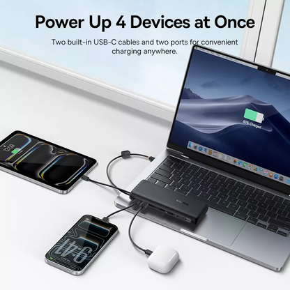 Spoljna baterija Baseus EnerFill FC41, 20000mAh, 100W, QC + PD, 1 x USB-A - 3 x USB-C, Crna E0028N03