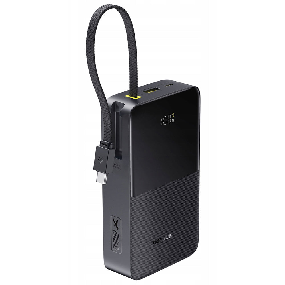 Spoljna baterija Baseus EnerFill Bipow2 Pro, 20000mAh, 22.5W, QC + PD, 1 x USB-A - 2 x USB-C, Crna E0027701