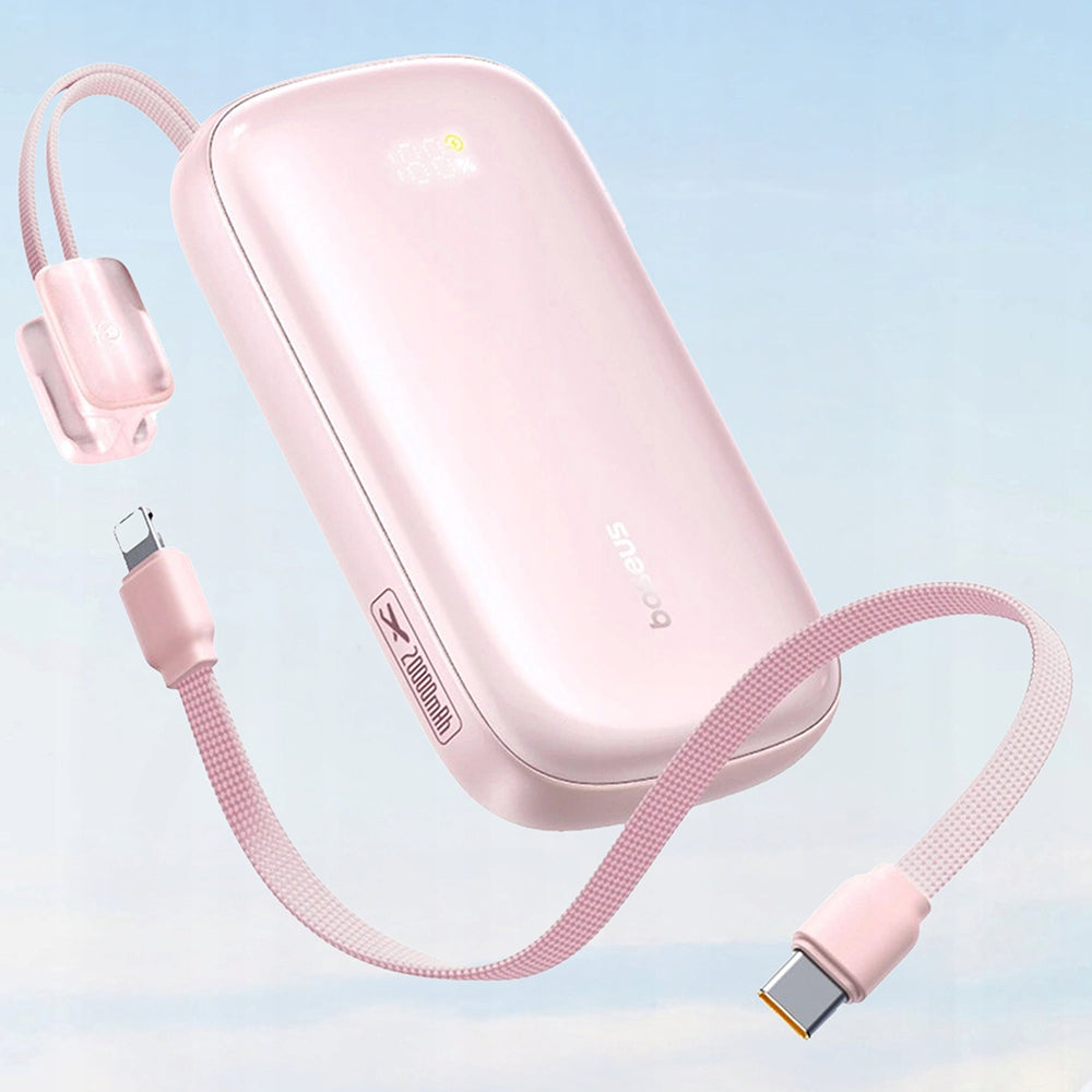 Spoljna baterija Baseus EnerFill FC21 Qpow 3 Ultra, 10000mAh, 22.5W, QC + PD, 1 x USB-A - 1 x USB-C, Roze E0027L02