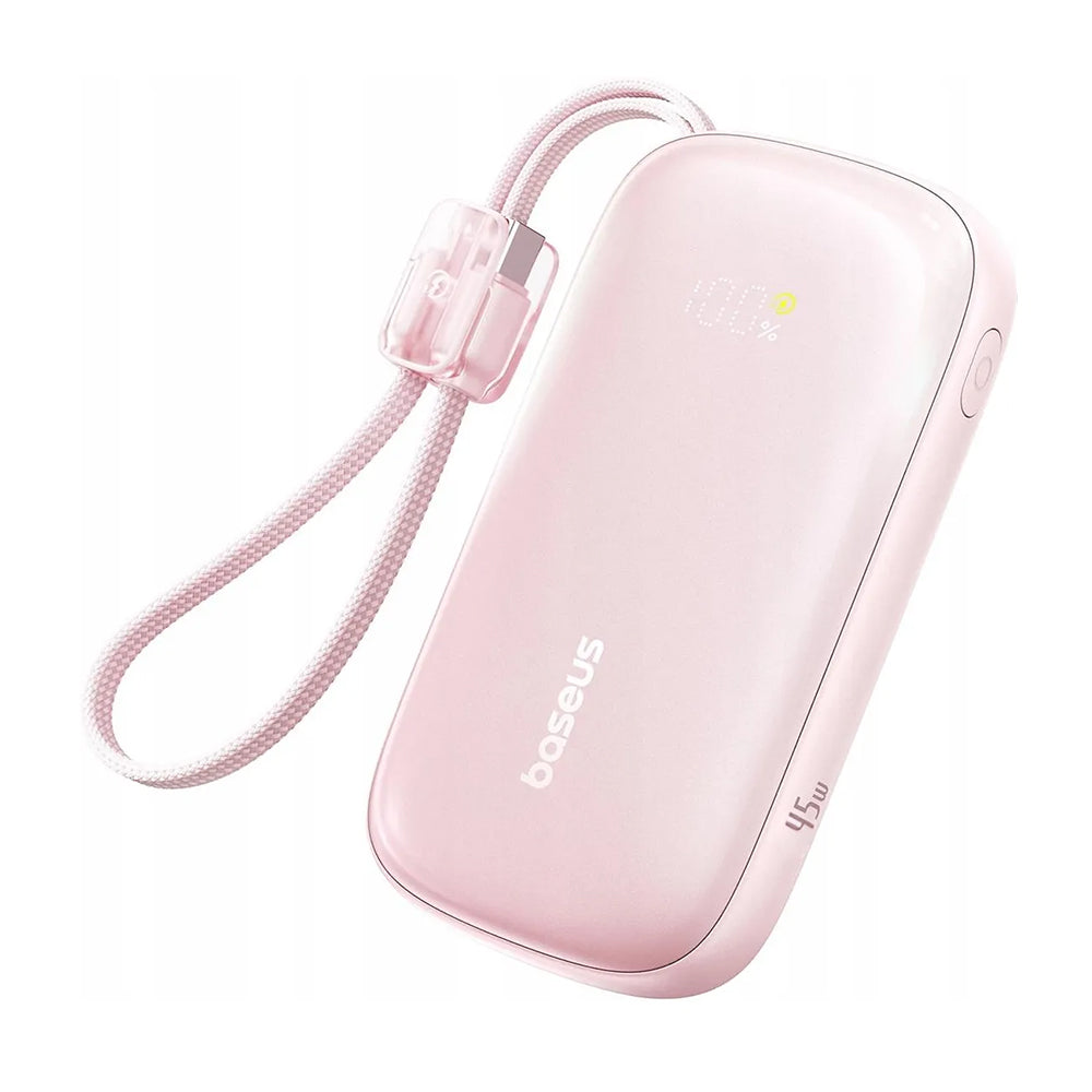 Spoljna baterija Baseus EnerFill FC21 Qpow 3 Ultra, 10000mAh, 45W, QC + PD, 1 x USB-A - 1 x USB-C, Roze E0027Q02