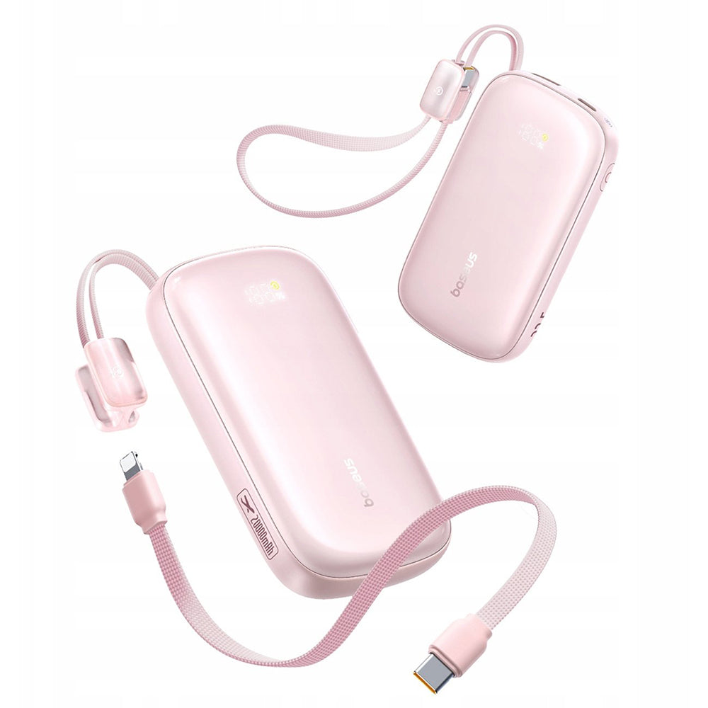 Spoljna baterija Baseus EnerFill FC21 Qpow 3 Ultra, 20000mAh, 22.5W, QC + PD, 1 x USB-A - 1 x USB-C, Roze E0027M02