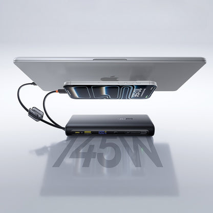 Eksterni punjač Baseus EnerFill FC41, 25000mAh, 145W, QC + PD, 1 x USB-A - 3 x USB-C, Crna E0028H03