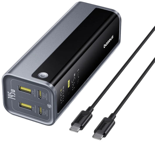 Spoljna baterija Baseus EnerGeek GP12, 20800mAh, 145W, QC + PD, 2 x USB-A - 2 x USB-C, Siva P10082109813-00