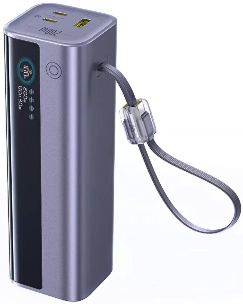 Eksterna baterija Baseus EnerGeek GR11, 25000mAh, 200W, QC + PD, 1 x USB-A - 3 x USB-C, Siva E0028Q00