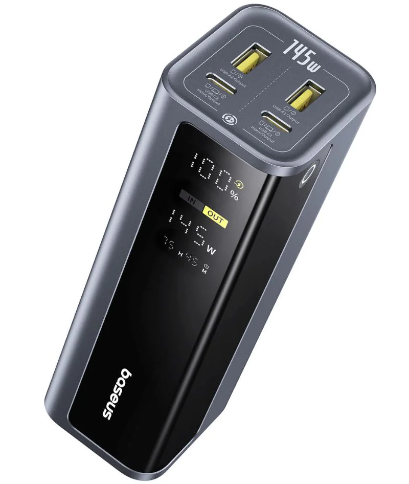 Spoljna baterija Baseus EnerGeek GP12, 20800mAh, 145W, QC + PD, 2 x USB-A - 2 x USB-C, Siva P10082109813-00