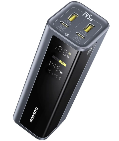 Spoljna baterija Baseus EnerGeek GP12, 20800mAh, 145W, QC + PD, 2 x USB-A - 2 x USB-C, Siva P10082109813-00