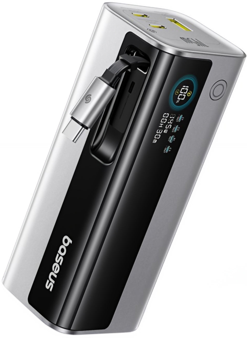 Eksterni punjač Baseus EnerGeek GR11, 20000mAh, 145W, QC + PD, 1 x USB-A - 3 x USB-C, Srebrna E0027B02