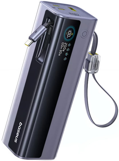 Eksterna baterija Baseus EnerGeek GR11, 25000mAh, 200W, QC + PD, 1 x USB-A - 3 x USB-C, Siva E0028Q00