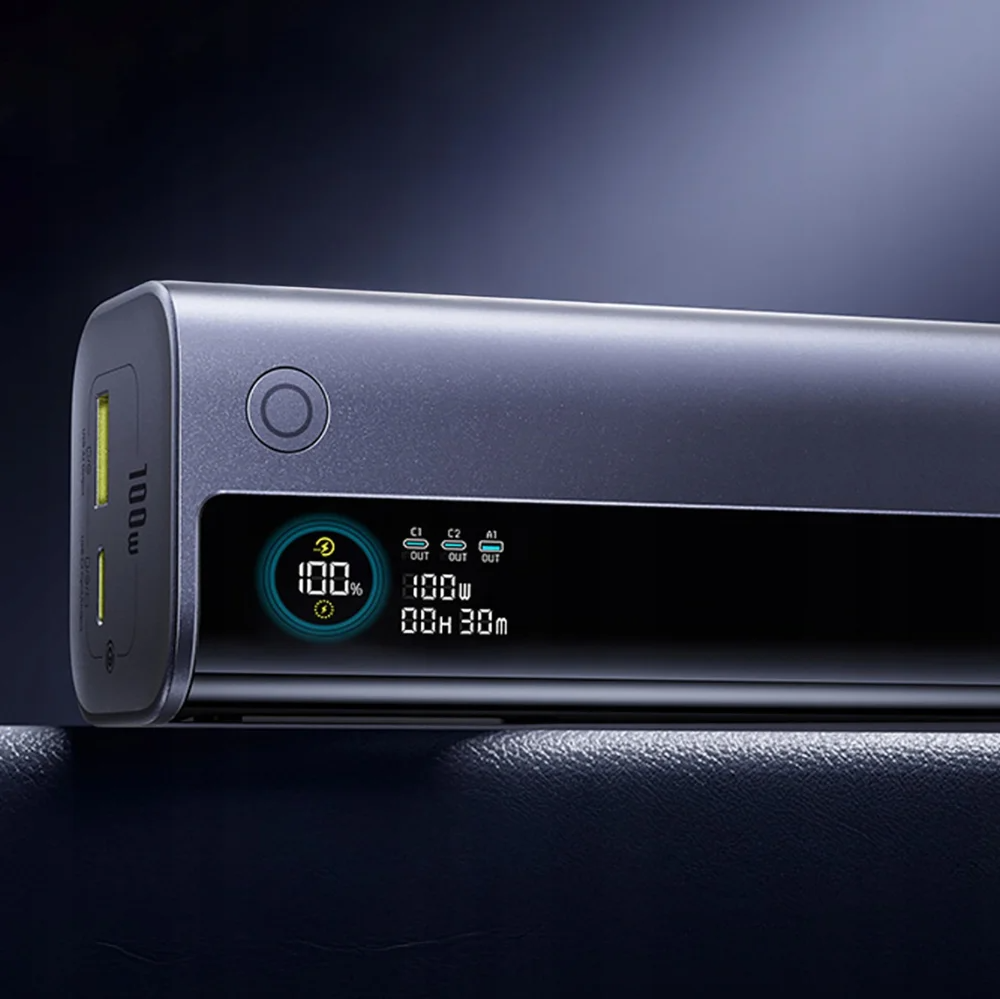 Spoljna baterija Baseus EnerGeek GR11, 10000mAh, 100W, QC + PD, 1 x USB-A - 2 x USB-C, Siva E0027A01