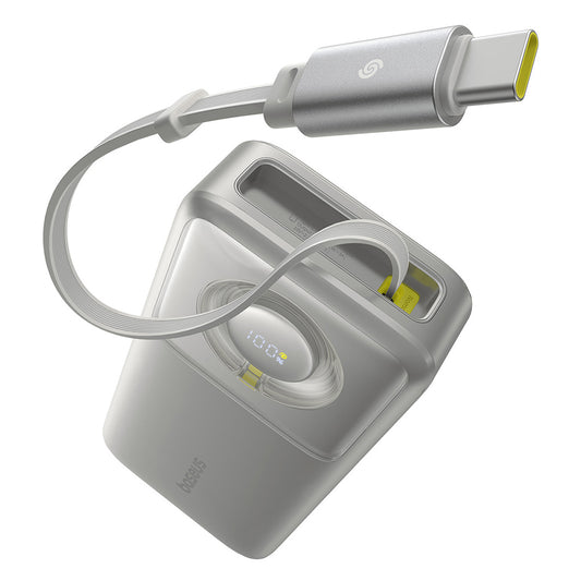 Spoljna baterija Baseus Free2Pull, 20000mAh, 65W, PD, 2 x USB-C, Siva P10073700843-00
