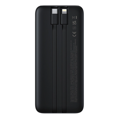 Spoljna baterija Baseus Lipow, 10000mAh, 22.5W, QC + PD, 1 x Lightning - 1 x USB-A - 2 x USB-C, Crna P10079101123-00