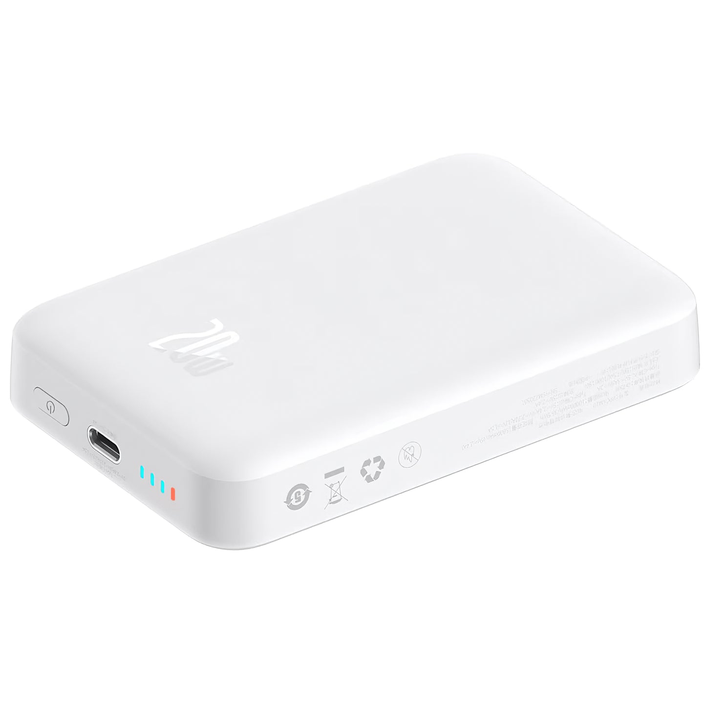 Spoljna baterija Baseus Magnetic Mini, 10000mAh, 20W, PD + FQI, 1 x USB-C, Bela P10059001223-00