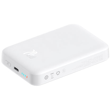 Spoljna baterija Baseus Magnetic Mini, 10000mAh, 20W, PD + FQI, 1 x USB-C, Bela P10059001223-00