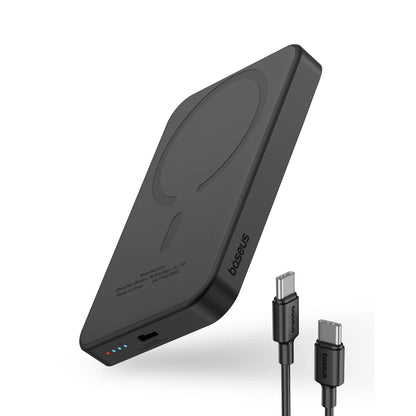 Spoljna Baterija Bežična Baseus Magnetic Mini, 5000mAh, 20W, PD + FQI, 1 x QI - 1 x USB-C, Crna P10022107113-00
