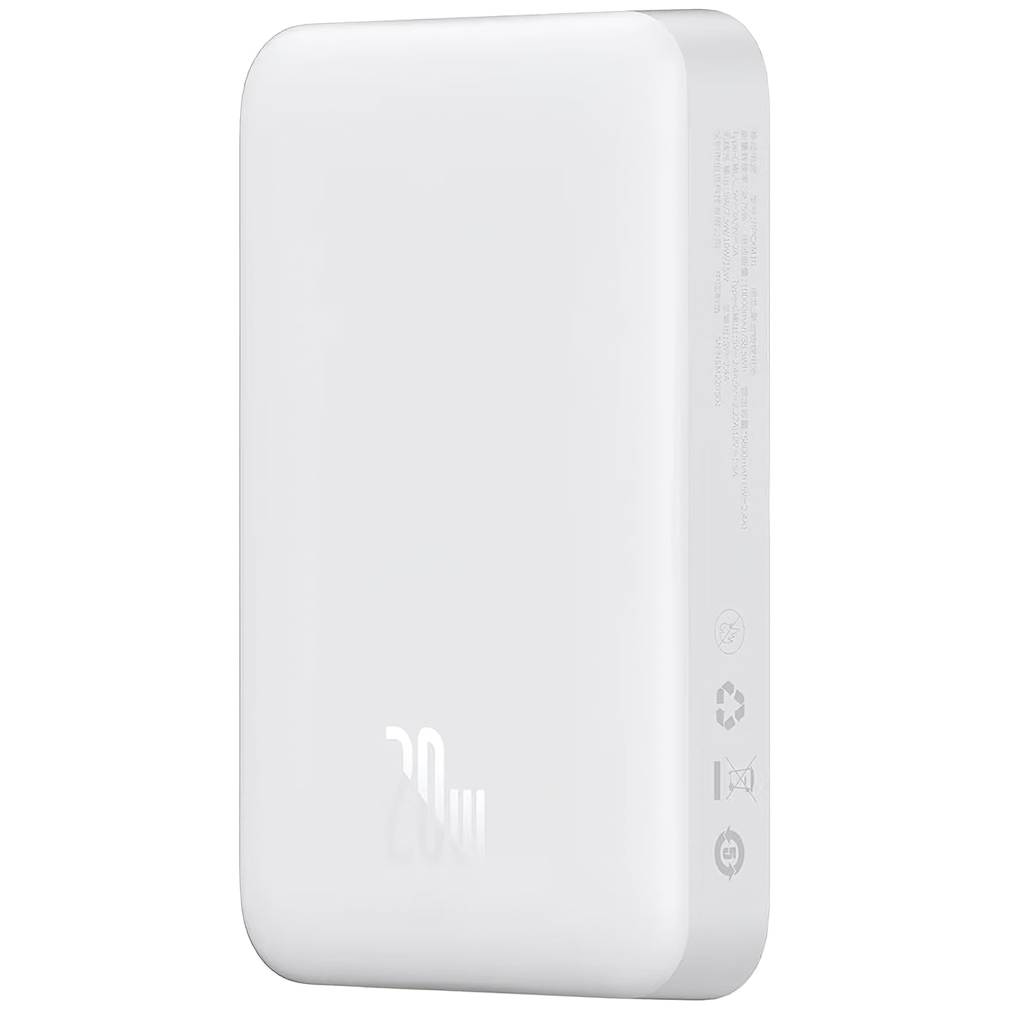 Spoljna baterija Baseus Magnetic Mini, 10000mAh, 20W, PD + FQI, 1 x USB-C, Bela P10059001223-00