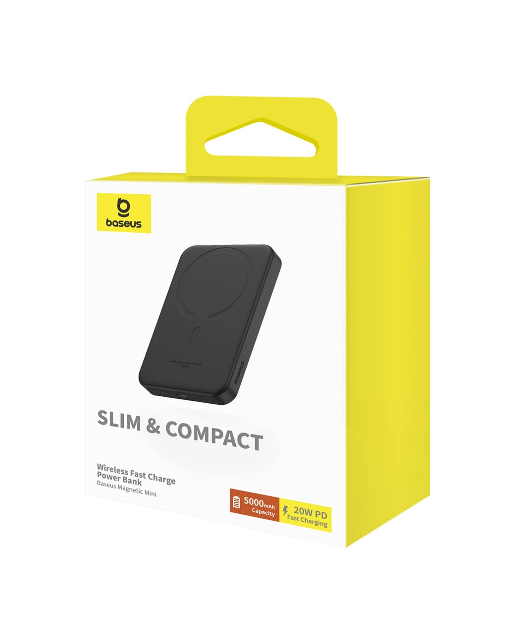 Spoljna Baterija Bežična Baseus Magnetic Mini, 5000mAh, 20W, PD + FQI, 1 x QI - 1 x USB-C, Crna P10022107113-00