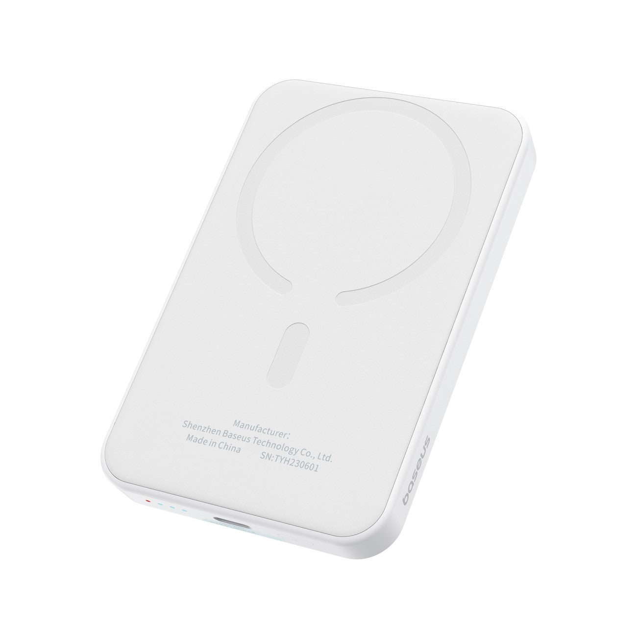 Spoljna Baterija Bežična Baseus Magnetic Mini, 5000mAh, 20W, PD + FQI, 1 x QI - 1 x USB-C, Bela P10022107223-00