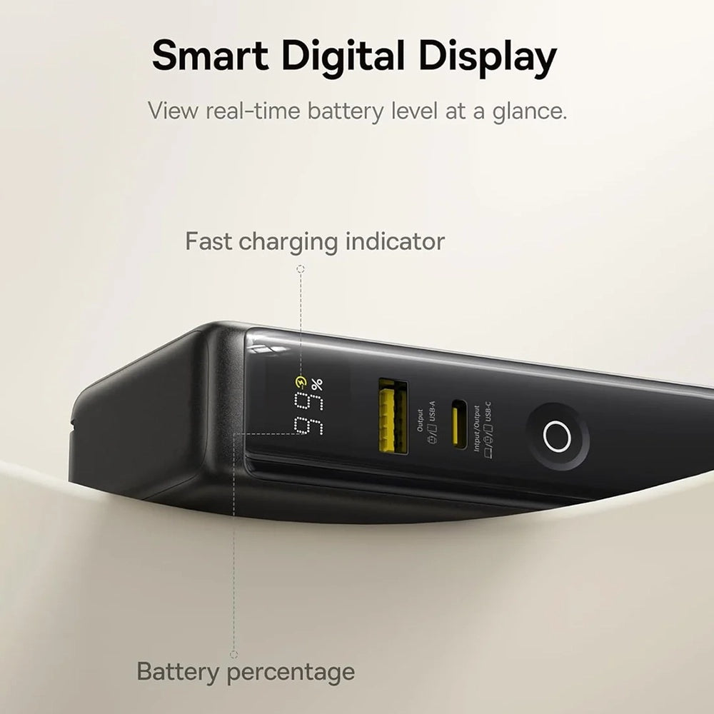 Spoljna baterija Baseus Nomos NT11 Omni US, 10000mAh, 67W, QC + PD, 1 x USB-A - 2 x USB-C, Crna P10078807123-00
