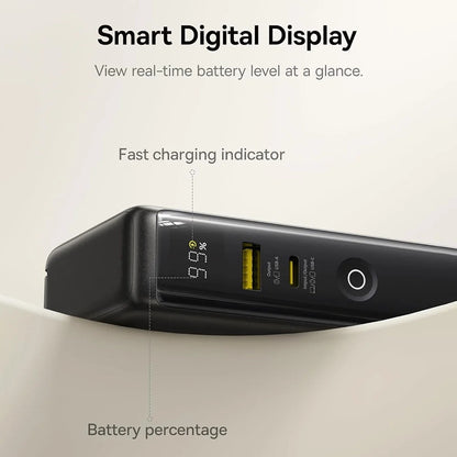 Spoljna baterija Baseus Nomos NT11 Omni US, 10000mAh, 67W, QC + PD, 1 x USB-A - 2 x USB-C, Crna P10078807123-00