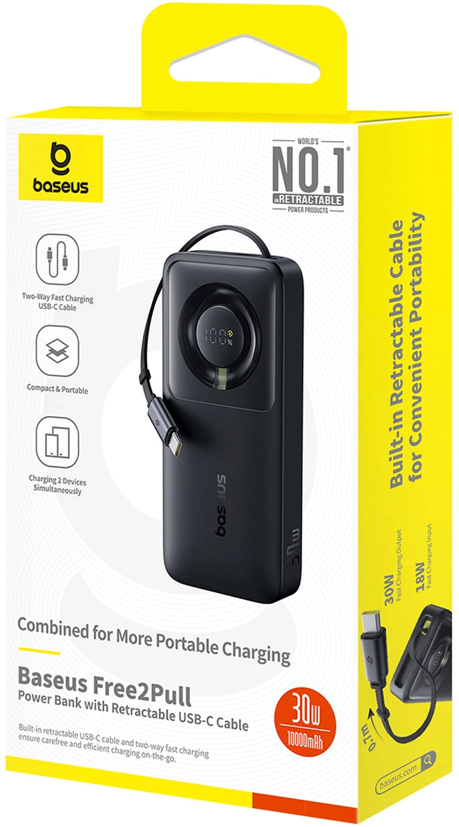 Spoljna baterija Baseus OS Free2Pull, 10000mAh, 30W, PD, 2 x USB-C, Crna P10073701123-00
