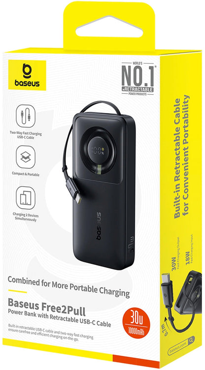 Spoljna baterija Baseus OS Free2Pull, 10000mAh, 30W, PD, 2 x USB-C, Crna P10073701123-00
